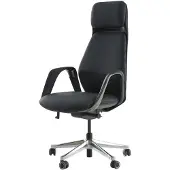 AEA Designer Schwarzer Bürostuhl Moderner Chefsessel Leder Drehstuhl