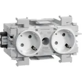 Hager GS20119010 Steckdose 2-fach 45° Wago Frontrast. rw
