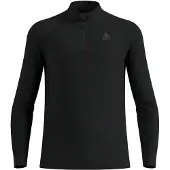 Odlo - Baselayer Top Turtle Neck L/S Half Zip Merino 2 - Merinounterwäsche Gr S schwarz