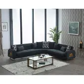 AEA Stoffsofa Ecksofa L-Form Polstersofa Grau Couch Design Eck Sofa