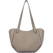 LANCASTER PARIS Schulter-Shopper Druckknopf Sierra Haus Kiesel