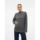 Vero Moda "VMPLAZA LS HIGHNECK LONG PULLOVER GA BOO" Materialmix, loose fit