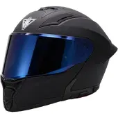Broken Head Klapphelm BND Stealth + Blau Verspiegeltes Visier S (55-56 cm)