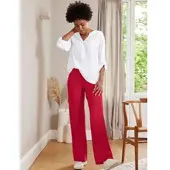 Inspirationen Bequeme Jeans , Damen, Gr. 36, Normalgrößen, rot, 96% Baumwolle, 4% Elasthan, unifarben, lang, Jeans Bequeme Jeans