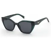 Zadig & Voltaire SZV471 Damen-Sonnenbrille Vollrand Geometrisch Kunststoff-Gestell, grün