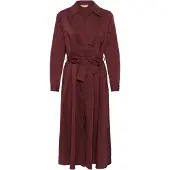 Culture Midikleid "Damen Kleid CUelna", Damen, Gr. M, N-Gr, braun (chocolate truffle), Obermaterial: 65% Baumwolle CO. 33% Polyester PES. 2% Elasthan EL., Kleider Midikleid