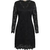 Culture Midikleid "Damen Kleid CUlively", Damen, Gr. M, N-Gr, schwarz, Obermaterial: 90% Polyamid PA. 10% Elasthan EL., Kleider Midikleid