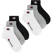 Champion Sneakersocken "Socken 6er Pack", Kinder, Gr. 27-30, bunt (schwarz, grau, weiß), Obermaterial: 71% Baumwolle CO. 23% Polyester PES. 4% Polyamid PA. 2% Elasthan EL., Socken Sneakersocken
