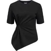 Object Asymmetrisches Gerafftes T-shirt