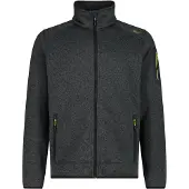 CMP Herren Fleece Jacke Knitted Jacket 3H60747-20UZ 52 - Grey-Antracite - 52