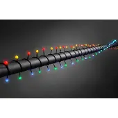 Konstsmide - LED Globelichterkette, runde Dioden, 80 bunte Dioden, 24V Außentrafo, schwarzes Kabel ; 3691-507