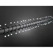 Konstsmide - LED Globelichterkette, runde Dioden, 160 kalt weiße Dioden, 24V Außentrafo, schwarzes Kabel; 3695-207