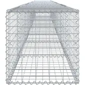 vidaXL Gabione mit Deckel 800x50x50 cm Verzinktes Eisen