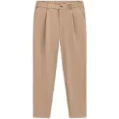 Bugatti Bundfaltenhose "Tapered Fit", Herren, Gr. 33, Länge 32, beige (30, beige), 88% Polyamid, 12% Elasthan, unifarben, gerade, unten schmal, Hosen Bundfaltenhose, mit Flexcity Performance Stretch