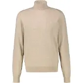 Lerros 1100000002199 "Rollkragenpullover in Großen Größen", Herren, Gr. 5XL, beige (tender beige melange), 100% Baumwolle, ohne Ausschnitt, Pullover 1100000002199