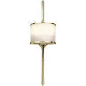 Kichler LED-Wandlampe Mona IP44 Höhe 55,9cm messingpoliert