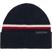 Tommy Hilfiger Beanie "TH RWB" aus Wollmix mit Global-Streifen