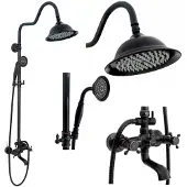 REA Duschgarnitur Retro Black