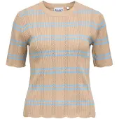 Object Geripptes Kurzarm Strickteil