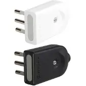 Electraline Verstellbare Steckdosenleiste, 10A, 2 Steckdosen + Erdung - Grau