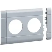 Hager GB10020LAN Blende 2-fach Steckdose zu BRH 100mm anreihbar halogenfrei alu lackiert