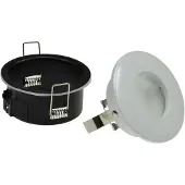 Chilitec Einbaustrahler FRR-84, rund, weiß für Feuchträume IP44, mattes Frontglas