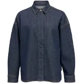 Object Dunkelblaues Denim Hemd