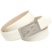 Anthoni Crown Ledergürtel , Herren, Gr. 100, weiß, Leder, unifarben, Gürtel Ledergürtel, in weiß