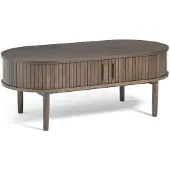 Selsey Meta - Couchtisch, dunkles Eichenholz, 120 cm