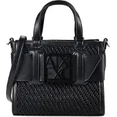 Armani Exchange für Damen. XW000392AF26444MC043 Tasche Susy mit geflochtener Textur schwarz (OSFA), Lässig, Polyester