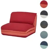 Mendler Schlafsessel HWC-E68, Schlafsofa Funktionssessel Klappsessel Relaxsessel, Stoff/Textil orange/dunkelrot