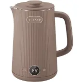 Chiato heatPLAY Groove Elektrischer Wasserkocher, 1,7 l – Graubraun