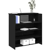 vidaXL Empfangstresen Schwarze Eiche 100 x 50 x 103,5 cm Holzwerkstoff