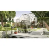 Vitavia Gewächshaus "Uranus 6700", silber (silberfarben), B:254cm T:254cm, Gewächshäuser, Gewächshaus