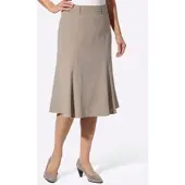 Witt Godetrock "Bahnenrock Bahnenrock in Godetform", Damen, Gr. 42, beige (sesam, meliert), Web, Stoff, , Basic, Röcke Godetrock