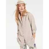 HEINE 1100000002199 , Damen, Gr. 42, beige (sand), 55% Baumwolle, 45% Leinen, unifarben, Blusen 1100000002199