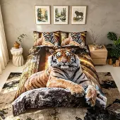 Merkloos Safari Tiger Bettbezug Set für Kinder