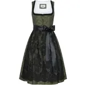 Nübler Dirndl NÜBLER "Midi Dirndl Leo", Damen, Gr. 42, EURO, grün, Obermaterial: 100% Viskose CV., Kleider Dirndl