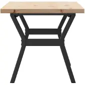 vidaXL Couchtisch Y-Gestell 100x50x45,5 cm Massivholz Kiefer Stahl