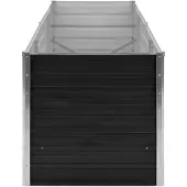 vidaXL Garten-Hochbeet Verzinkter Stahl 480x80x77 cm Anthrazit