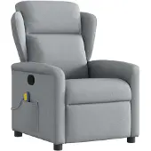 Super Merchant Massagesessel Hellgrau Stoff