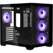 Cooler Master Elite 681, Midi Tower, PC, Schwarz, ATX, ITX, micro ATX, Stahl, Gehärtetes Glas, Gaming