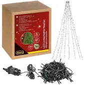 Idena Lichterkette NewTec Weihnachtsbaum-Überwurf 200 LED warmweiß für Innen & Außen
