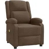 vidaXL Massagesessel Braun Stoff