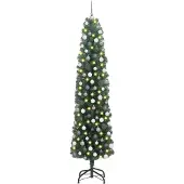 vidaXL Künstlicher Weihnachtsbaum mit 300 LEDs mit Ständer Grün 210 cm