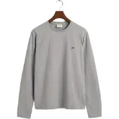 Gant "REG SHIELD LS T-SHIRT" mit Logostickerei auf der Brust