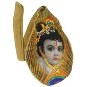 Merkloos Bestickte Japa Mala Tasche für Sree Krishna