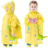 Merkloos Kinder Regenjacken für Kleinkinder - Wasserdichte Poncho mit Rucksackhülle