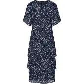 Goldner "Sommerkleid mit Tupfen-Muster" Ohne Taschen Schlitz am Ausschnitt