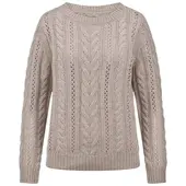 Fadenmeister Berlin Pullover U-Boot-Ausschnitt aus Schurwolle beige